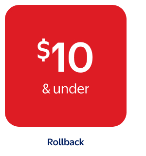 $10 & under - Rollback