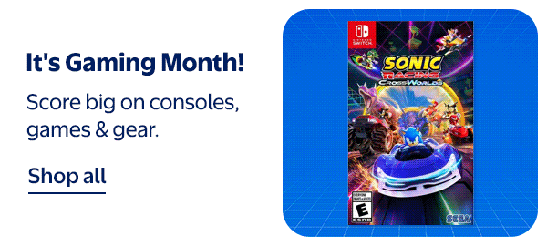 It’s Gaming Month! Score big on consoles, games & gear.