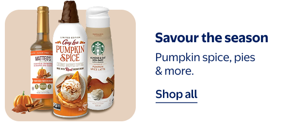 Savour the season - Pumpkin spice, pies & more.