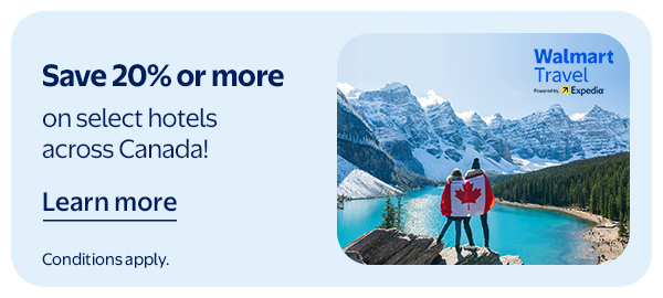 Save 20% or more on select hotels across Canada! Conditions apply.
