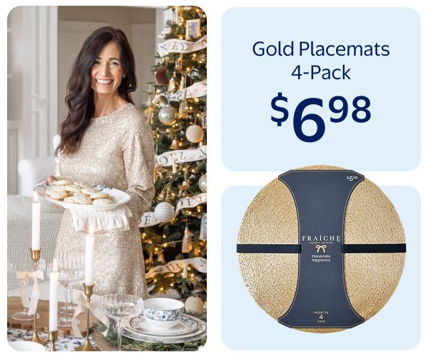 $6.98 - Gold Placemats 4-Pack