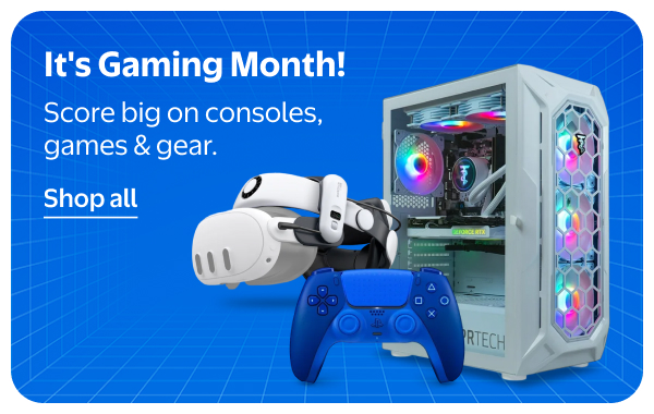 It's Gaming Month! Score big on consoles, games & gear.
