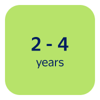 2 - 4 years