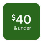 $40 & under