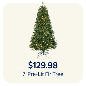 $129.98 - 7' Pre-Lit Fir Tree