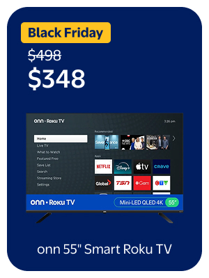 onn 55" Smart Roku TV