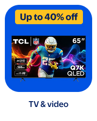 Up to 40% off - TV & video