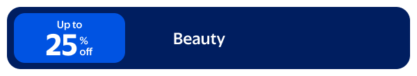 Up to 25% off - Beauty