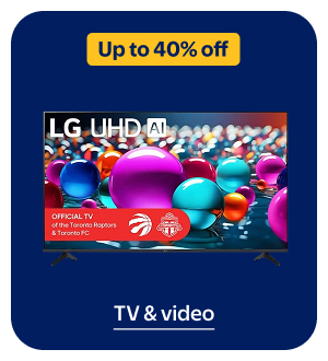 Up to 40% off - TV & video