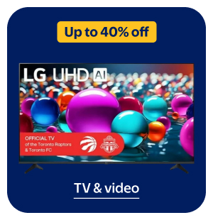 Up to 40% off - TV & video