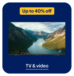 Up to 40% off - TV & video