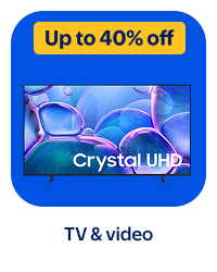 Up to 40% off - TV & video