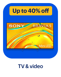 Up to 40% off - TV & video