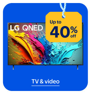 Up to 40% off - TV & video
