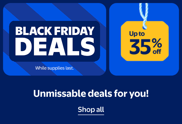 BLACK FRIDAY DEALS - Up to 35% off - Unmissable deals for you! While supplies last.