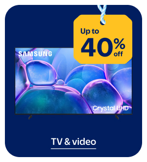 Up to 40% off - TV & video
