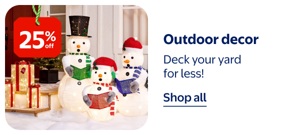 25% off - Outdoor decor - Deck your yard for less!