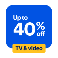 Up to 40% off - TV & video