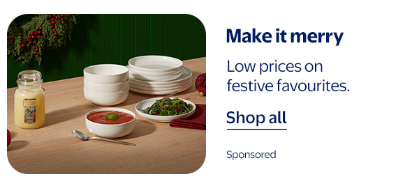 Make it merry - Low prices on festive favourites.