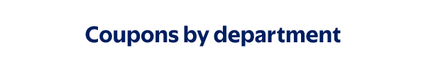 Coupons by department
