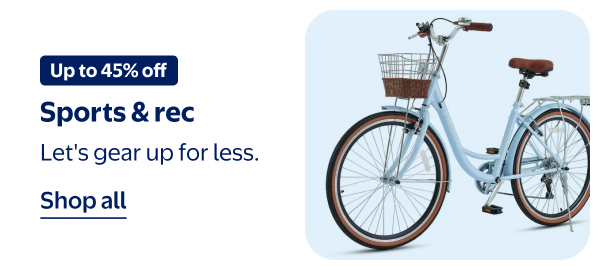 Up to 45% off - Sports & rec - Let's gear up for less.