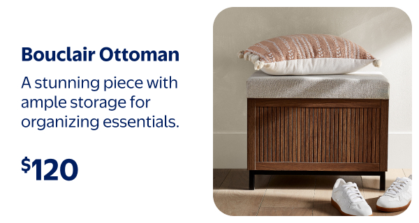 Bouclair Ottoman - A stunning piece with ample storage for organizing essentials.