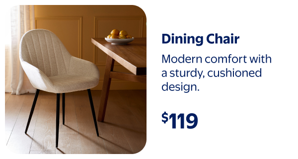 Dining Chair - Modern comfort with a sturdy, cushioned design.