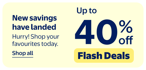 Up to 40% off - Flash Deals - New savings have landed - Hurry! Shop your favourites today.