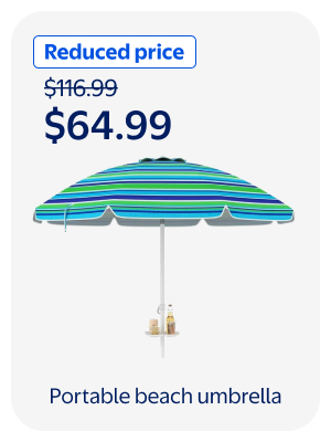 Portable beach umbrella