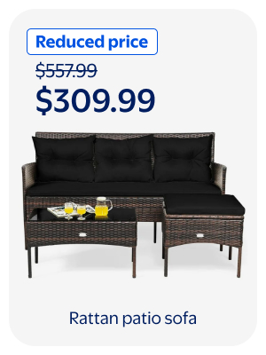 Rattan patio sofa