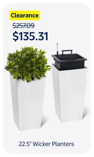 22.5" Wicker Planters