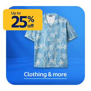 Up to 25% off - Clothing & more