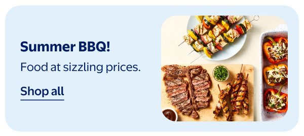 Summer BBQ! Food at sizzling prices.