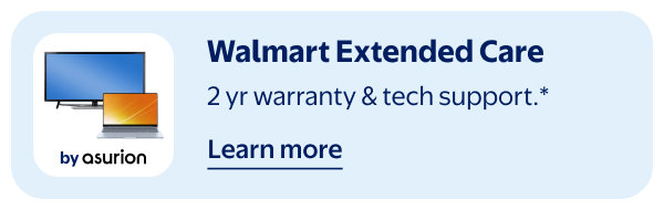 Walmart Extended Care - 2 yr warranty & tech support.*