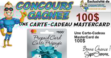 Concours Carte-Cadeau MasterCard de 100$