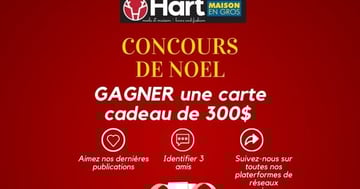 Concours Hart - Gagnez l'une des 5 cartes-cadeaux de 300 $