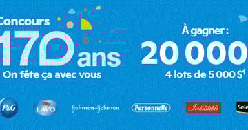 Concours Brunet - Gagnez un des 4 lots de 5 000$ en argent!