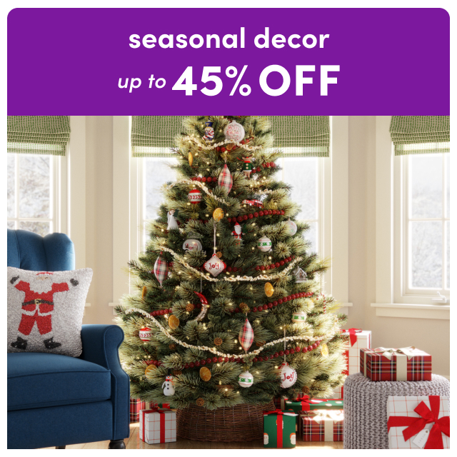 seasonal decor clearance.