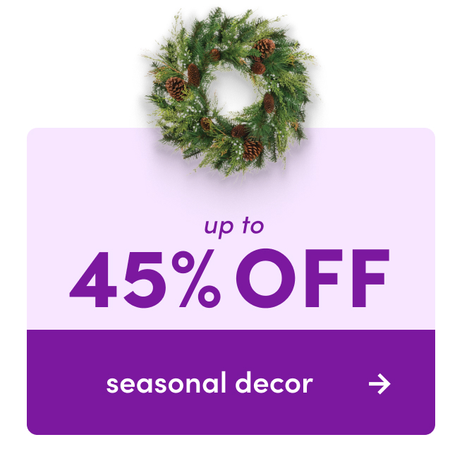 seasonal decor clearance.