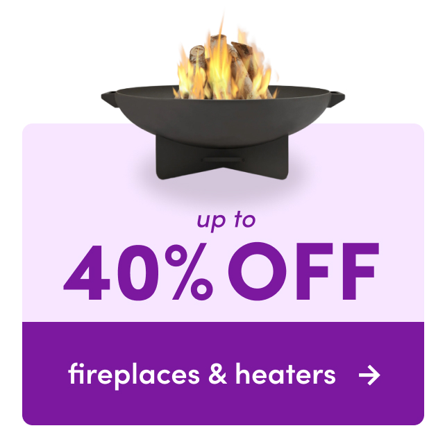 fireplace & heater clearance.