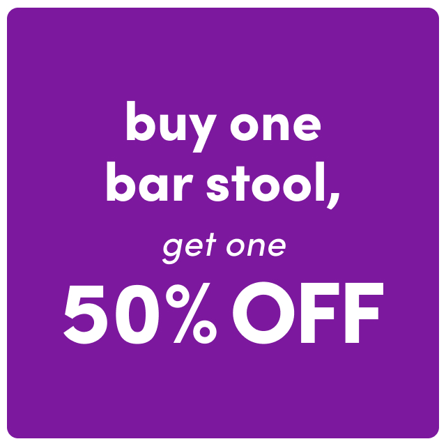 Buy One Bar Stool, Get One 50% OFF