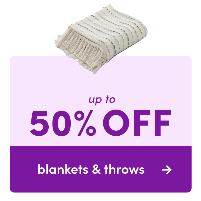 blanket & throw sale.