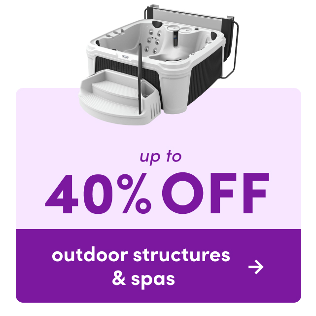 outdoor structure & spa clearout.