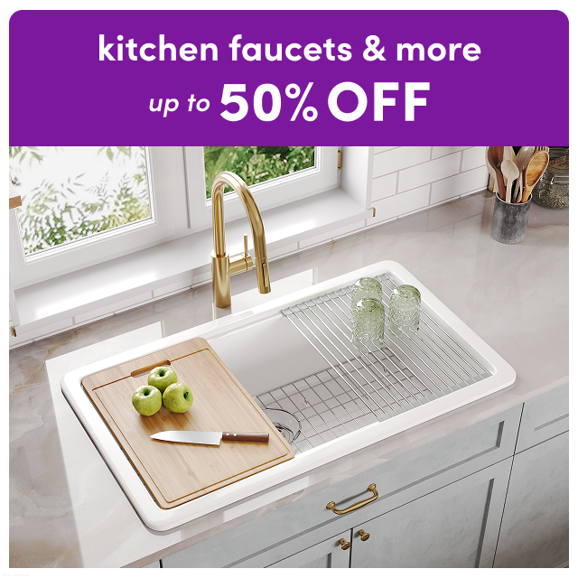 kitchen faucets & more on sale