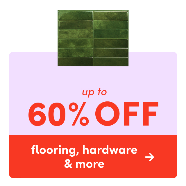 flooring, hardware & more on deals
