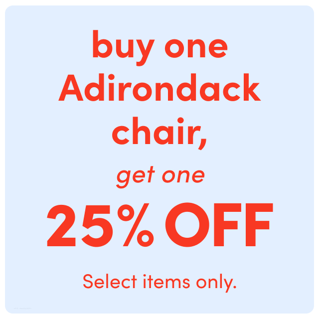 buy one chair, get one 25% off