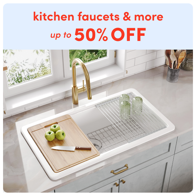 kitchen faucets & more on clearance
