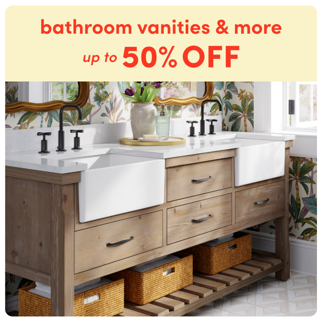 bathroom vanities & more on clearance