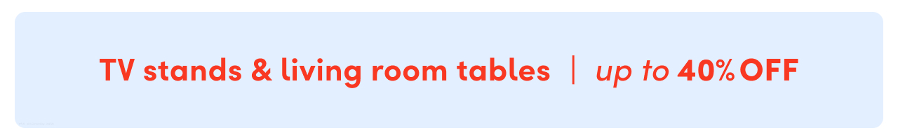 TV stand & living room table clearance