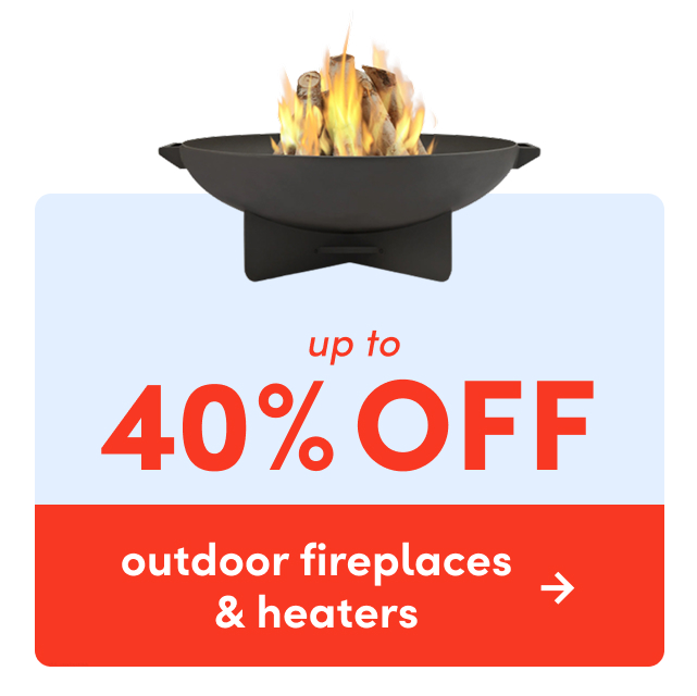 outdoor fireplace & heater clearance